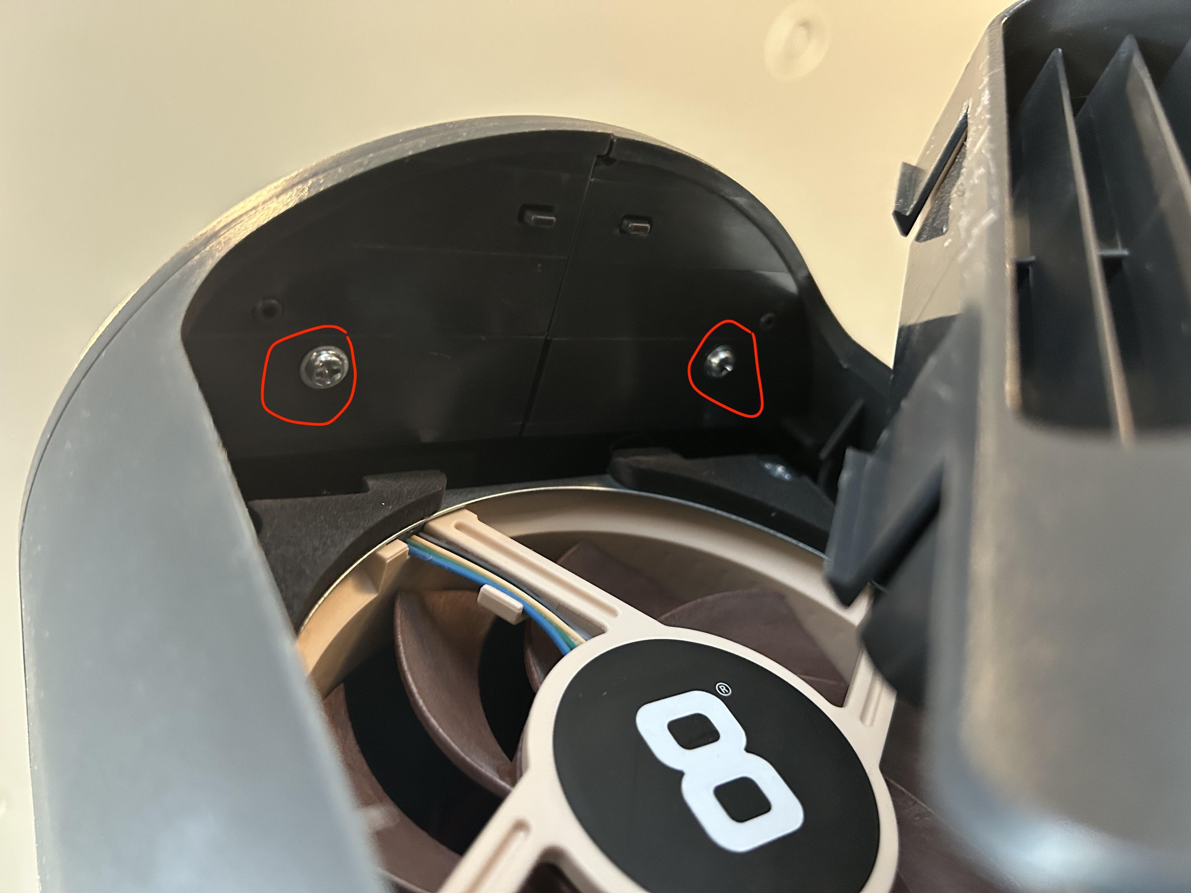 Removing screws from the Eight Sleep Pod lid